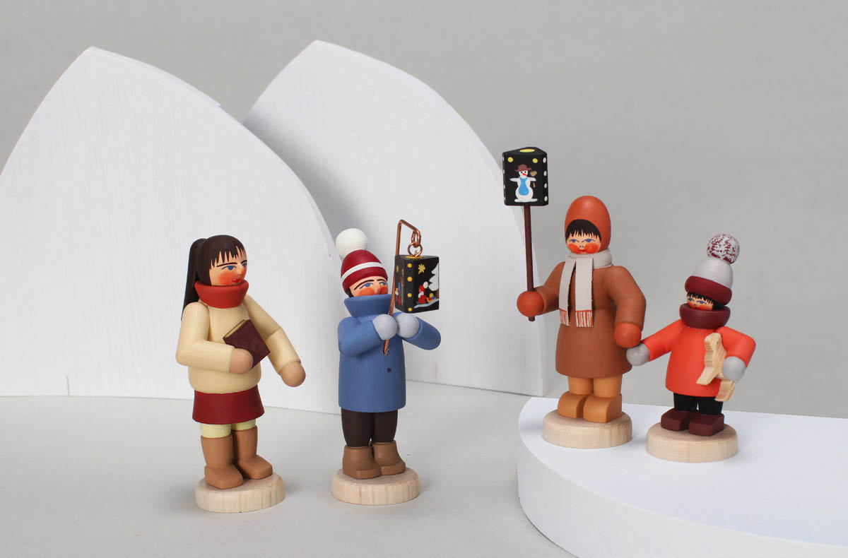 Mettengänger NEU Touristen Satz14 Weihnachtliche Miniatur Kirche Seiffen Holz